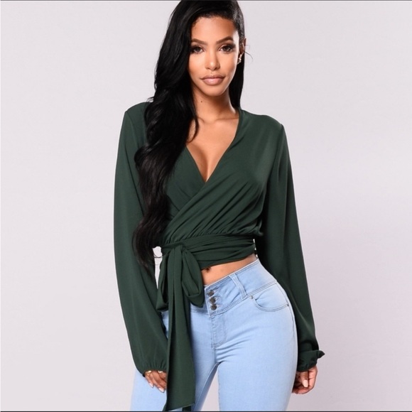 🧩 Fashion Nova Wrap V Neck Blouse - Picture 13 of 14